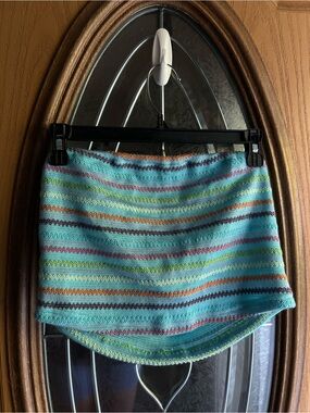 Aqua Striped tube top - size XL
